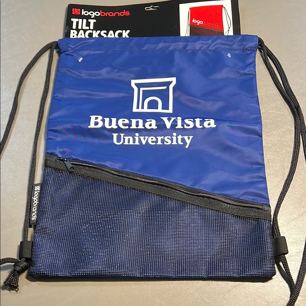 Blue Drawstring Bag